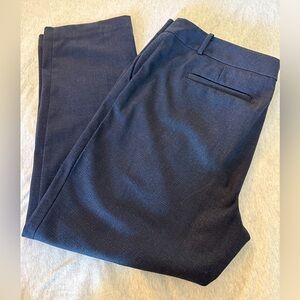 Cropped plaid dark navy pants